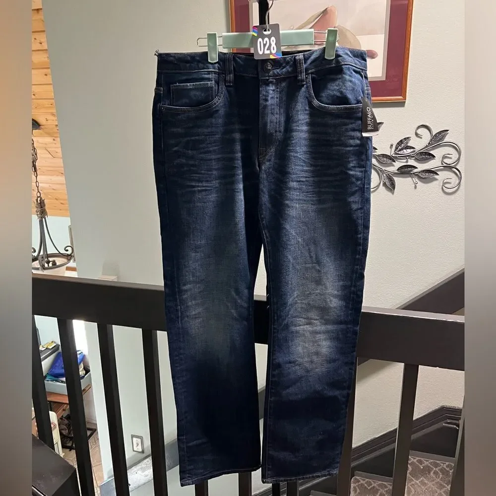 NWT Buffalo Blue Jeans Straight Leg, 34 x 32 #JTB028